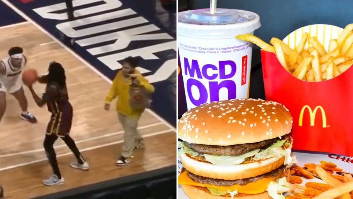 , University Hoops Sport Gets Unusually Interrupted By Uber Eats Shipping and delivery Male With A Bag of McDonald&#8217;s – Mobile Betting On the internet &#8211; uBetMobile.com