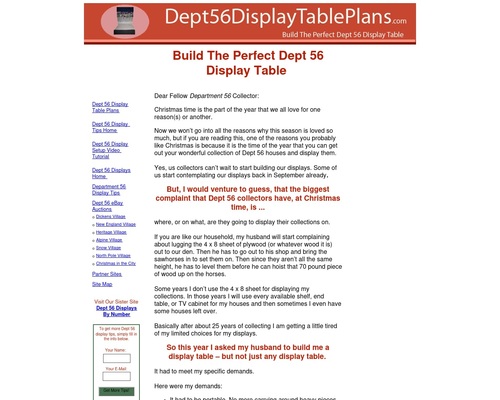 Dept 56 Display Table Plans – uBetMobile.com