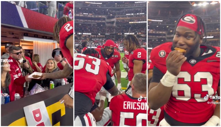 Georgia Players Eat Food From Fans During National Championship – uBetMobile.com