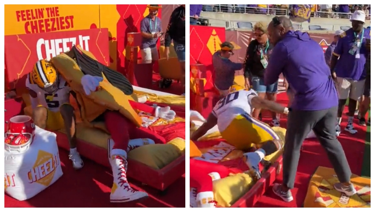 , LSU Mentor Scolds Players For Dogpiling Cheez-It Mascot Through Purdue Blowout – Mobile Betting On the net &#8211; uBetMobile.com