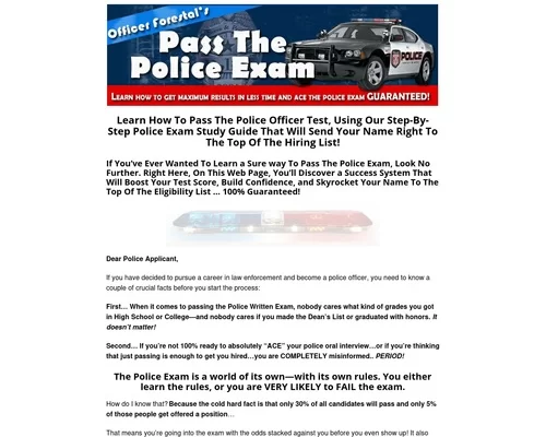 $$$$Police Exam  Guide – How to pass the police test$$$ – uBetMobile.com