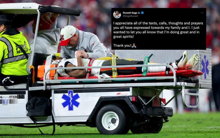 Russell Gage Tweets Update Right after Leaving Bucs-Cowboys Game In Stretcher – Mobile Betting On the internet – uBetMobile.com