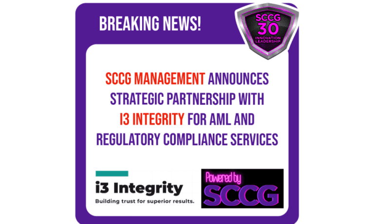 SCCG Management Announces Strategic Partnership with i3 Integrity for AML and Regulatory Compliance Services – European Gaming Industry News – uBetMobile.com