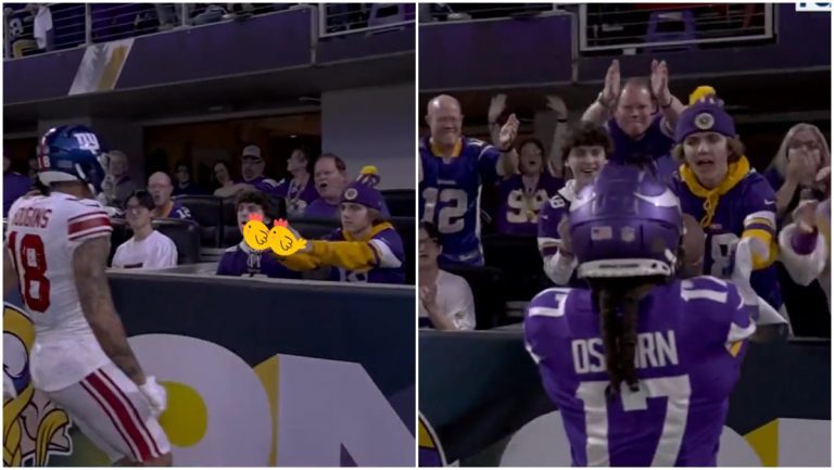 Vikings Admirer Flipped Off Giants WR, Receives Gifted A Sport Ball – uBetMobile.com