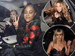 BRITS after-celebration: Alex Scott leads the bleary eyed stars departing the London bash