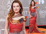 Brit Awards 2023: Amelia Dimoldenberg showcases her attractive curves in a Union Jack printed robe