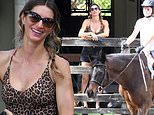 Gisele Bundchen has legs for days as she takes daughter Vivian, 10, to horseback using lesson