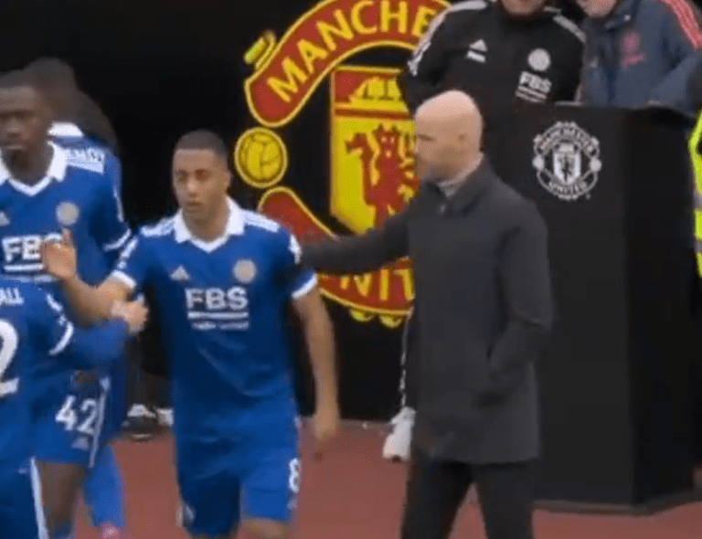 Manchester United followers spot Erik ten Hag patting linked participant and Leicester star Youri Tielemans on the again on the touchline | News and Gossip