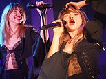 Suki Waterhouse bares abs in midriff-baring tank top throughout live performance in Dallas