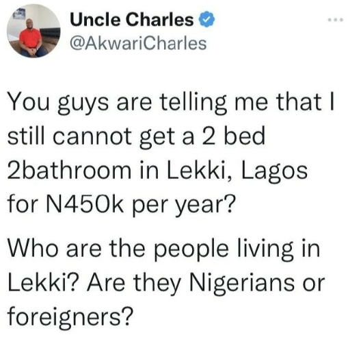 , Who&#8217;re the people dwelling in Lekki?- Male laments the high value of house lease in Lekki &#8211; uBetMobile.com